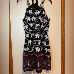 Pink Owl Elephant Dress